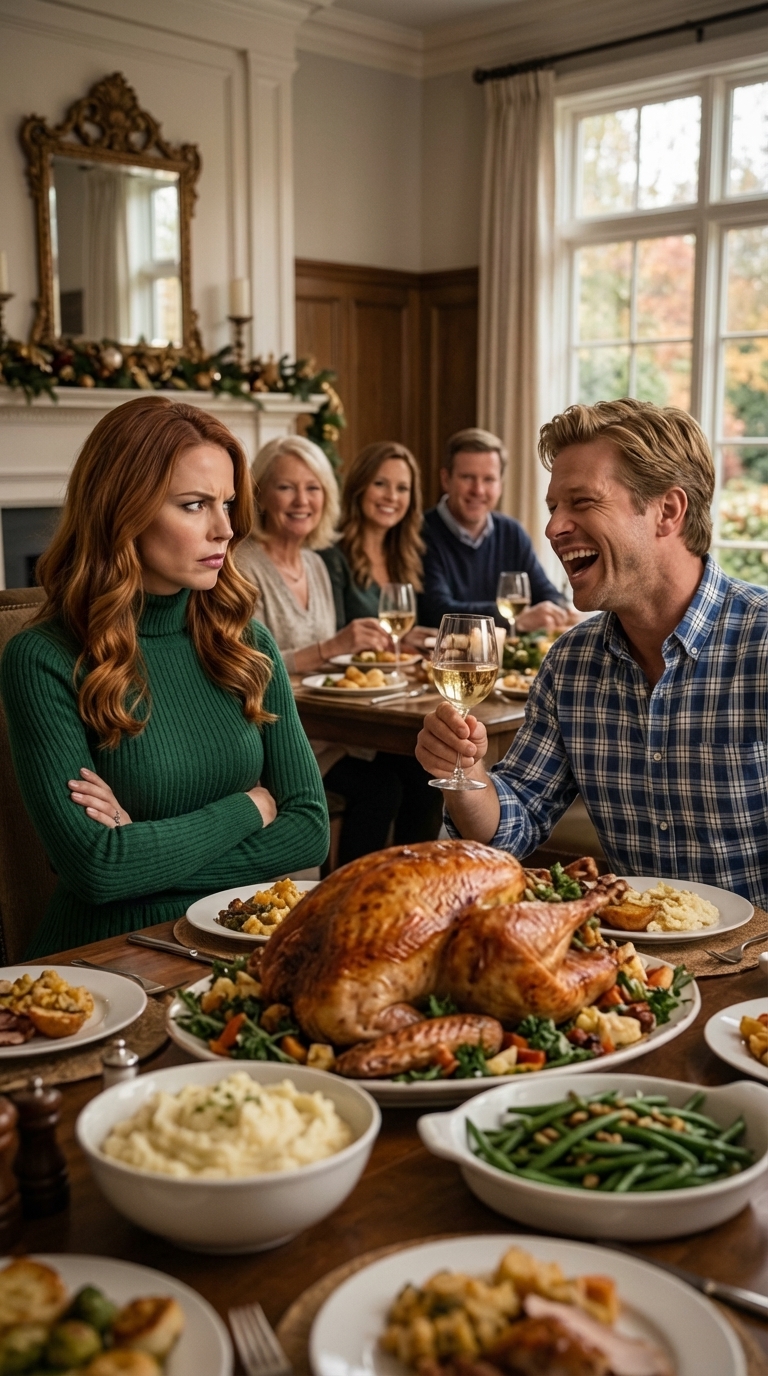 „Moja była żona była prawniczką… moja nowa żona jest pokojówką” – oznajmił mój mąż w Święto Dziękczynienia, śmiejąc się razem z siedemnastoma osobami. A kiedy znów pochwalił swoją byłą… Zadzwoniłam tylko raz do jego prawnika – nikt nie mógł w to uwierzyć.