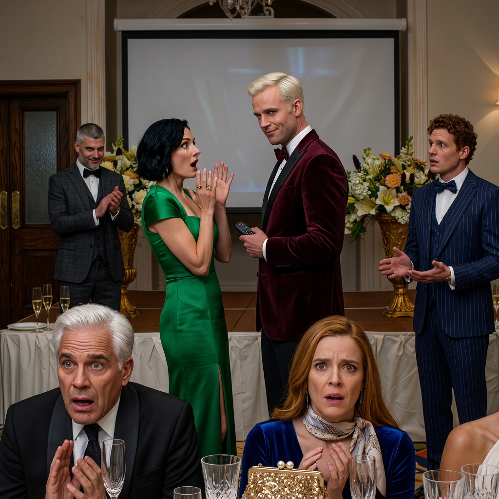 Mój brat zaciągnął mnie na scenę podczas swojego przyjęcia zaręczynowego, żebym wyglądał jak mały przed setką gości, ale kiedy wyciągnąłem z kieszeni małego pilota i powiedziałem: „Zanim wzniosę toast za szczęśliwą parę, myślę, że wszyscy zasługują na to, żeby zobaczyć, co wyprawia Chloe”, w sali balowej zapadła grobowa cisza — i po raz pierwszy w życiu moja rodzina zdała sobie sprawę, że wybrali niewłaściwego syna.