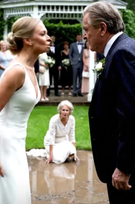 Podczas wesela w ogrodzie na przedmieściach Nowego Jorku moja synowa wepchnęła moją żonę w błoto na oczach 200 gości i zaśmiała się: „Nie zachowuj się tak, żeby tylko ukraść mi światło reflektorów”. Mój syn widział wszystko, ale odwrócił się plecami, podczas gdy ja cicho pomagałem jej wstać, nie przestając się uśmiechać i zacząłem przygotowywać folder, o którym nigdy nie myśleli, że się pojawi.