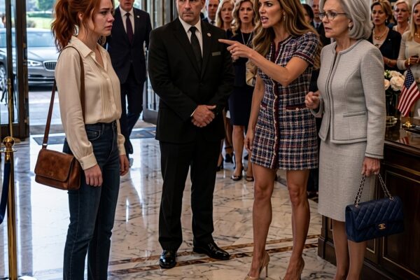 Moja siostra zaprosiła mnie na „rodzinny lunch” do klubu wiejskiego w Connecticut, a potem uśmiechnęła się krzywo, gdy weszłam w dżinsach, bo nigdy nie wspomniała o obowiązującym dress code’ie. Mama powiedziała, że ​​wyglądam, jakbym nie pasowała do tego miejsca, siostra wyjaśniła, że ​​jestem zbyt zawstydzająca na jej przyjęciu zaręczynowym, a potem poprosiła ochronę, żeby wyprowadziła mnie bocznym wejściem, zanim ktokolwiek ważny nas zobaczy. Stałam w marmurowym holu, trzymając torebkę i zachowując spokój, aż podszedł dyrektor klubu i nagle wyglądał na jeszcze bardziej zdenerwowanego niż ja.