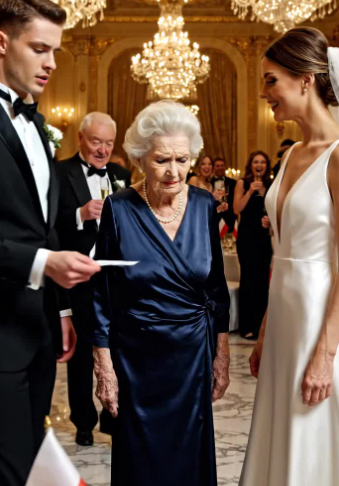 Śmiali się z wdowy w starej marynarce — aż do momentu, gdy toast weselny ujawnił, że to ona jest właścicielką pana młodego, sali balowej i firmy ojca panny młodej