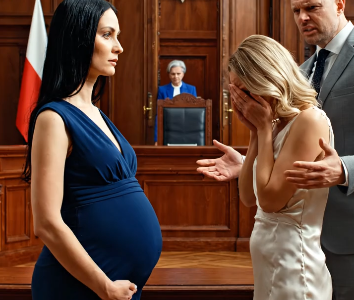 W ósmym miesiącu ciąży Elena siedziała w sądzie rozwodowym, podczas gdy jej mąż uśmiechał się do swojej kochanki w skradzionej jedwabnej sukience. Był pewien, że zakopał wszystkie rachunki i wyważył wszystkie drzwi za nią, aż do momentu, gdy drzwi sali sądowej się otworzyły i weszła kobieta, której najbardziej się obawiał.
